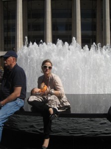 Outside Lincoln Center during NYFW 2012