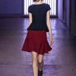 Rebecca Taylor Fall 2013
 Navy Peplum and Flouncey Skirt