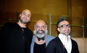 Artist Rokni Haerizadeh (center)